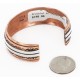 Handmade Certified Authentic Navajo Pure .925 Sterling Silver and Copper Native American Bracelet 24452-1