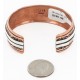 Handmade Certified Authentic Navajo Pure .925 Sterling Silver and Copper Native American Bracelet 24452-1