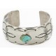 Handmade Certified Authentic Natural Turquoise Navajo Nickel Native American Bracelet  12784-16