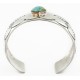 Handmade Certified Authentic Natural Turquoise Navajo Nickel Native American Bracelet  12784-16