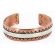 Handmade Certified Authentic Navajo Pure .925 Sterling Silver and Copper Native American Bracelet 24447-1