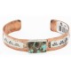 Handmade Horse Certified Authentic Navajo Pure .925 Sterling Silver and Copper Natural Turquoise Native American Bracelet  1286-3