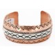 Handmade Mountain Certified Authentic Navajo Pure .925 Sterling Silver and Copper Native American Bracelet  12783-5
