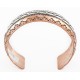 Handmade Mountain Certified Authentic Navajo Pure .925 Sterling Silver and Copper Native American Bracelet  12783-5