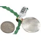Wolf 12kt Gold Filled and .925 Sterling Silver Handmade Natural Turquoise Jade Native American Necklace 24420-4-10225