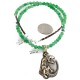 Certified Authentic 12kt Gold Filled and .925 Sterling Silver Handmade Gecko Natural Turquoise Quartz Native American Necklace  24422-2-15781