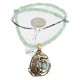 Certified Authentic 12kt Gold Filled and .925 Sterling Silver Handmade Gecko Turquoise Jade Native American Necklace  24422-5-790101