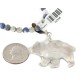 Certified Authentic 12kt Gold Filled and .925 Sterling Silver Handmade Bear Natural Turquoise Lapis Native American Necklace 24398-15974-8