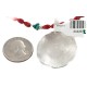 Certified Authentic Wolf .925 Sterling Silver Handmade Natural Turquoise Coral Native American Necklace  24420-2-15771