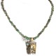 Certified Authentic 12kt Gold Filled and .925 Sterling Silver Handmade Eagle Natural Turquoise Native American Necklace 24200-15807