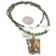 Certified Authentic 12kt Gold Filled and .925 Sterling Silver Handmade Eagle Natural Turquoise Native American Necklace 24200-15807