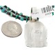 2 Strand Certified Authentic .925 Sterling Silver Kachina Handmade Natural Turquoise Native American Necklace 24422-3-25252-2