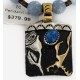 Certified Authentic 12kt Gold Filled and .925 Sterling Silver Handmade Flower Natural Turquoise Lapis Agate Native American Necklace 24301-16033