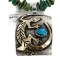 12kt Gold Filled and .925 Sterling Silver Handmade Gecko Natural Turquoise Native American Necklace 24422-6-16065-6 12kt Gold Filled and .925 Sterling Silver Handmade Gecko Natural Turquoise Native American Necklace 24422-6-16065-6