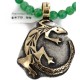 Certified Authentic 12kt Gold Filled and .925 Sterling Silver Handmade Gecko Natural Turquoise Quartz Native American Necklace  24422-2-15781