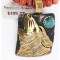 Certified Authentic 12kt Gold Filled and .925 Sterling Silver Handmade Wolf Natural Turquoise Coral Native American Necklace 24324-4-25276 Certified Authentic 12kt Gold Filled and .925 Sterling Silver Handmade Wolf Natural Turquoise Coral Native American Necklace 24324-4-25276