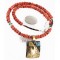 Certified Authentic 12kt Gold Filled and .925 Sterling Silver Handmade Wolf Natural Turquoise Coral Native American Necklace 24324-4-25276 Certified Authentic 12kt Gold Filled and .925 Sterling Silver Handmade Wolf Natural Turquoise Coral Native American Necklace 24324-4-25276