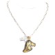 Certified Authentic 12kt Gold Filled and .925 Sterling Silver Horse Handmade Handmade Native American Pendant and Handmade Chain 24346-7-10310 Certified Authentic 12kt Gold Filled and .925 Sterling Silver Horse Handmade Handmade Native American Pendant and Handmade Chain 24346-7-10310