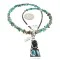 .925 Sterling Silver Handmade Natural Turquoise Black Onyx Native American Necklace 24422-4-16070 .925 Sterling Silver Handmade Natural Turquoise Black Onyx Native American Necklace 24422-4-16070