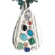 Certified Authentic .925 Sterling Silver Handmade Natural Turquoise Multicolor Stones Coral Native American Necklace 24399-750184-1
