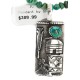 Certified Authentic .925 Sterling Silver Handmade Storyteller Natural Turquoise Native American Necklace 24424-3-790102