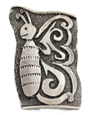Certified Authentic Butterfly Navajo .925 Sterling Silver Native American Pin Pendant  24402