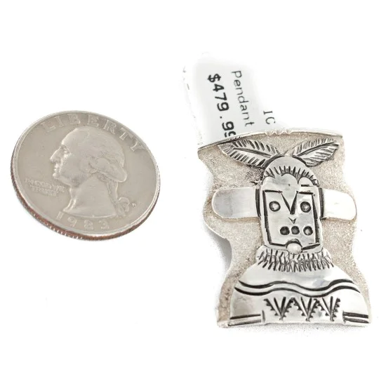Navajo .925 Sterling Silver Native American Pin Pendant 24422-7 Navajo .925 Sterling Silver Native American Pin Pendant 24422-7
