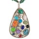 Large Certified Authentic .925 Sterling Silver Handmade Natural Turquoise Coral and Multicolor Stones Native American Necklace 24400-15771 Large Certified Authentic .925 Sterling Silver Handmade Natural Turquoise Coral and Multicolor Stones Native American Necklace 24400-15771