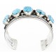Collectable Handmade Certified Authentic Navajo .925 Sterling Silver Turquoise Native American Bracelet 12353-1