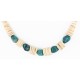 Navajo .925 Sterling Silver Certified Authentic Natural Graduated Melon Shell Turquoise Native American Necklace 16079 Navajo .925 Sterling Silver Certified Authentic Natural Graduated Melon Shell Turquoise Native American Necklace 16079