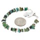 Certified Authentic Navajo .925 Sterling Silver Natural Turquoise and Graduated Melon Shell Native American Bracelet  1246-2
