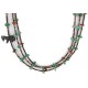 Certified Authentic 3 Strand Horse Navajo .925 Sterling Silver Natural Turquoise Jasper Jet Native American Necklace 1531