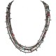 Certified Authentic 5 Strand Navajo .925 Sterling Silver Turquoise and Coral Native American Necklace 16082