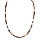 Certified Authentic Navajo .925 Sterling Silver Natural Turquoise and Agate Native American Necklace 16076-4