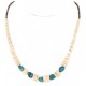 Navajo .925 Sterling Silver Certified Authentic Natural Graduated Melon Shell Turquoise Native American Necklace 16079 Navajo .925 Sterling Silver Certified Authentic Natural Graduated Melon Shell Turquoise Native American Necklace 16079