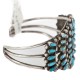 Handmade Certified Authentic Signed Petit point Navajo .925 Sterling Silver Natural Turquoise Native American Bracelet 12457