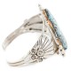 Handmade Certified Authentic Navajo .925 Sterling Silver Natural Spiderweb Turquoise Native American Bracelet 12675