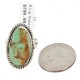 .925 Sterling Silver Handmade Certified Authentic Navajo Natural Turquoise Native American Ring  17006-2