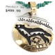 12kt Gold Filled and .925 Sterling Silver Handmade Wolf Certified Authentic Navajo Turquoise Coral Native American Necklace 24420-5-15336