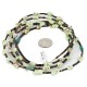 Certified Authentic 3 Strand Navajo .925 Sterling Silver Natural Gaspeite Native American Necklace 25279-0