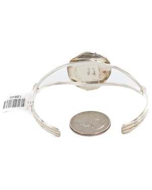 Handmade Certified Authentic Navajo .925 Sterling Silver Natural Turquoise Native American Bracelet  12648