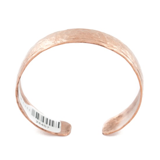 Handmade Hammered Certified Authentic Navajo Pure Copper Native American Bracelet 24457-5