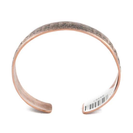 Handmade Certified Authentic Navajo Pure Copper Native American Bracelet 24457-4