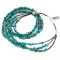 3 Strand Navajo .925 Sterling Silver Natural Turquoise and Coral Native American Necklace 25281