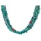 3 Strand Navajo .925 Sterling Silver Natural Turquoise and Coral Native American Necklace 25281