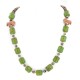 Carved Horse Fetish Certified Authentic Navajo .925 Sterling Silver Natural Jasper Gaspeite Native American Necklace 25102-2