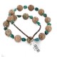 Certified Authentic Navajo .925 Sterling Silver Natural Turquoise and Jasper Native American Necklace 25102-1