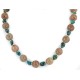 Certified Authentic Navajo .925 Sterling Silver Natural Turquoise and Jasper Native American Necklace 25102-1