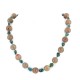 Certified Authentic Navajo .925 Sterling Silver Natural Turquoise and Jasper Native American Necklace 25102-1
