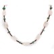 Certified Authentic Navajo .925 Sterling Silver Natural Turquoise Pink Quartz Native American Necklace 750154
